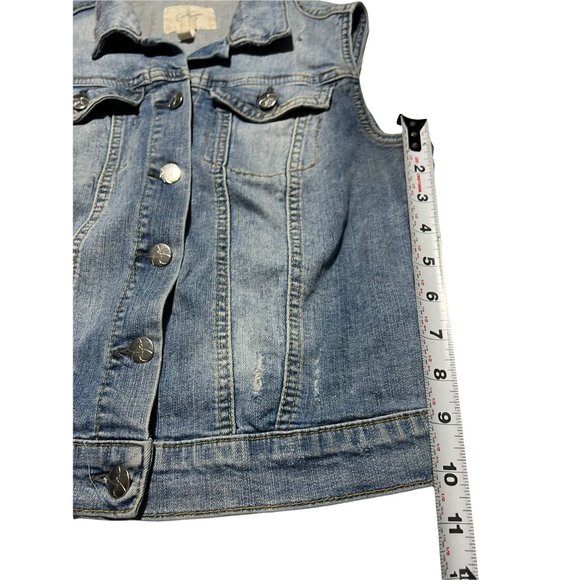 Jessica Simpson Y2K denim vest size: Medium - Picture 6 of 11